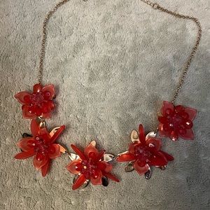Flower statement necklace